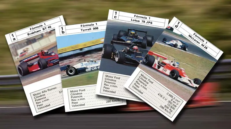 Cartas de Fórmula 1 para jugar